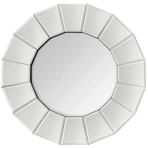 Wandspiegel, Silber, Metall, Glas, rund, 60x60x3 cm, Spiegel, Wandspiegel