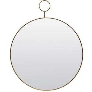 Wandspiegel The Loop Round glas gold spiegel metall / Messing - Ø 38 cm - House Doctor - Metall