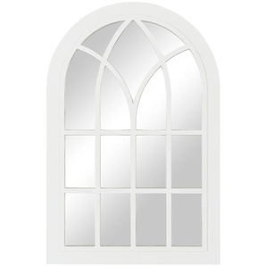 Wandspiegel | weiß | Glas , Kunststoff | 50 cm | 76 cm | 2,5 cm |