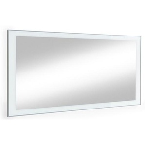 Wandspiegel, Weiß, Glas, rechteckig, 120x60x2 cm, Goldenes M, Made in Germany, DGM-Klimapakt, senkrecht und waagrecht montierbar, in verschiedenen Größen erhältlich, Spiegel, Wandspiegel