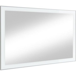 Wandspiegel, Weiß, Glas, rechteckig, 120x77x2 cm, DGM-Klimapakt, Made in Germany, Goldenes M, waagrecht montierbar, Spiegel, Wandspiegel