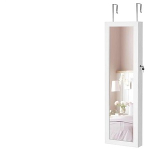 Wandspiegel   ¦ weiß ¦ Holzwerkstoff,Glas ¦ Maße (cm): B: 36,7 H: 120