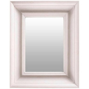 Wandspiegel , Weiß , Kunststoff, Glas , 36.5x45.5x5.2 cm , Badezimmer, Badezimmerspiegel, Badspiegel