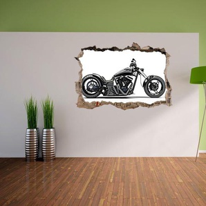 Luxuriöser schwarzer Harley Bike Wandaufkleber