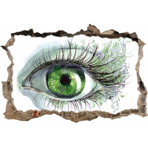 Wandtattoo Grüne-Augen-Kunst