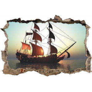 Wandtattoo Piratenschiff auf hoher See