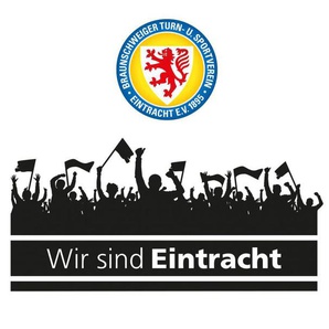 Wandtattoo WALL-ART Eintracht Braunschweig Fans Logo Wandtattoos Gr. B/H/T: 120 cm x 100 cm x 0,1 cm, bunt (mehrfarbig) Wandtattoos Wandsticker selbstklebend, entfernbar
