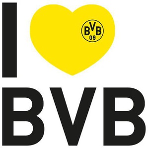Wandtattoo WALL-ART Fußball I love BVB Wandtattoos Gr. B/H/T: 120 cm x 120 cm x 0,1 cm, bunt (mehrfarbig) Wandtattoos Wandsticker selbstklebend, entfernbar