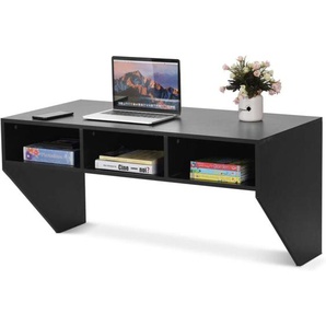 Wandtisch Holz,Wandmontierbarer Computertisch mit 3 Ablageflaechen,Wandschreibtisch Laptop Schreibtisch Esstisch,Wandschrank Wandregal für Küche