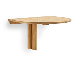 Wandtisch, klappbar Trefoil Form and Refine Eiche geölt braun, Designer Herman Studio, 49x75x68 cm