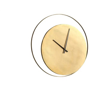 Wanduhr 80 cm Shine ¦ gold ¦ Metall ¦ Maße (cm): T: 3.0  Ø: 80