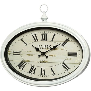 Wanduhr AMBIENTE HAUS Paris - weiß 34x50cm Wanduhren Gr. B/H/T: 50 cm x 34 cm x 5 cm, weiß Wanduhren