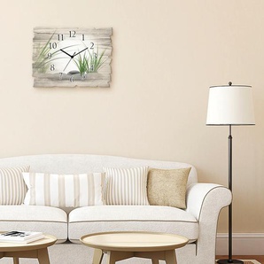 Wanduhr ARTLAND 3 D Steine Wanduhren Gr. B/H/T: 40 cm x 30 cm x 0,6 cm, Funkuhr, weiß Wanduhren wahlweise mit Quarz- oder Funhuhrwerk, lautlos ohne Tickgeräusche
