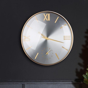 Wanduhr CASABLANCA BY GILDE Wanduhr Bicolor Wanduhren Gr. B/H/T: 31,5 cm x 43 cm x 10 cm, champagnerfarben, silberfarben Wanduhren