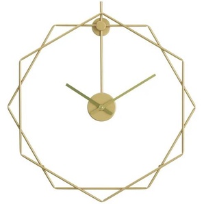 Wanduhr - gold - Metall - 60 cm - 63,5 cm - cm 3,5 | Möbel Kraft