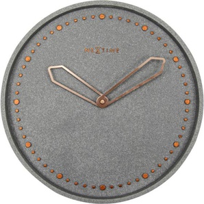 Wanduhr, Grau, Kunststoff, 35x35x4 cm, RoHS, CE, leises Uhrwerk, Dekoration, Uhren, Wanduhren