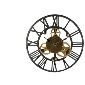 Wanduhr - schwarz - Metall - 3 cm - 35.0 | Möbel Kraft