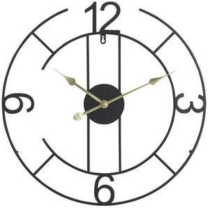 Wanduhr - schwarz - Metall - 60 cm - 60 cm - cm 3,5 | Möbel Kraft
