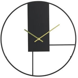 Wanduhr - schwarz - Metall,MDF - 60 cm - 60 cm - cm 3,5 | Möbel Kraft