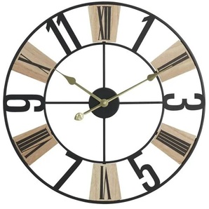 Wanduhr - schwarz - Metall,MDF - 60 cm - 60 cm - cm 4,5 | Möbel Kraft
