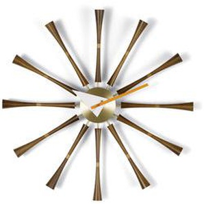 Wanduhr Spindle Clock holz natur / By George Nelson, 1948-1960 / Ø 57 cm - Vitra - Holz natur