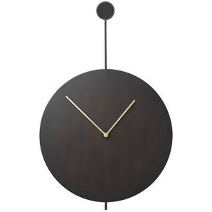 Wanduhr Trace metall schwarz / Ø 26 cm - Metall - Ferm Living - Schwarz