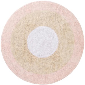 Waschbarer Kinderteppich Inka Rosa ø 100 cm rund