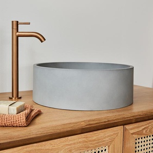 Waschbecken aus grauem Beton Ø37cm