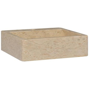 Waschbecken Creme 40x40x12 cm Marmor