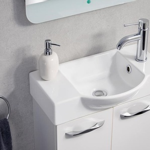 Waschbecken FACKELMANN Gäste-WC Waschtische Gr. Rechteck, weiß Waschbecken Keramik, Breite 54,5 cm, für Gäste-WC
