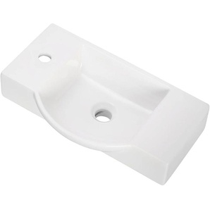 Waschbecken FACKELMANN Waschtische Gr. rund, weiß Waschbecken Keramik, Breite 55 cm, für Gäste-WC