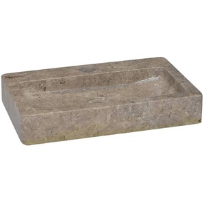 Waschbecken Grau 38x24x6,5 cm Marmor