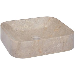 Waschbecken Grau 40x40x10 cm Marmor