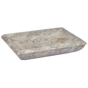 Waschbecken Grau 50x35x10 cm Marmor