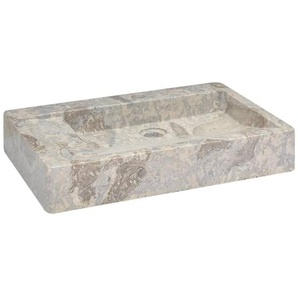 Waschbecken Grau 58x39x10 cm Marmor