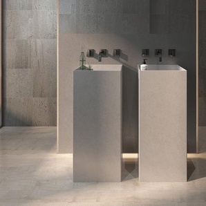 Waschbecken mit Betonfuß - B 40 x T 40 x H 80 cm - BALEZINO