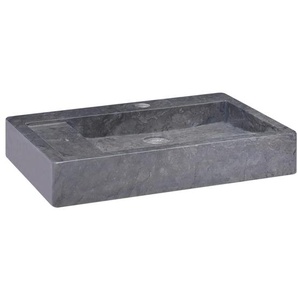 Waschbecken Schwarz 58x39x10 cm Marmor