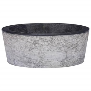 Waschbecken Schwarz Ø40x15 cm Marmor