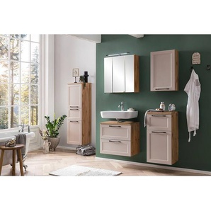 Waschbeckenunterschrank 60 x 54 x 35cm Braun/Kaschmir