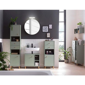 Waschbeckenunterschrank Bjarne 60 x 59 x 33cm Grün/Pistaziengrün