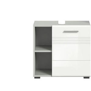 Waschbeckenunterschrank Caputher See - weiß - Materialmix - 60 cm - 56 cm | Möbel Kraft