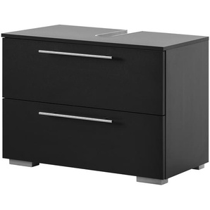 Waschbeckenunterschrank Carlos 80cm Schwarz/Anthrazit