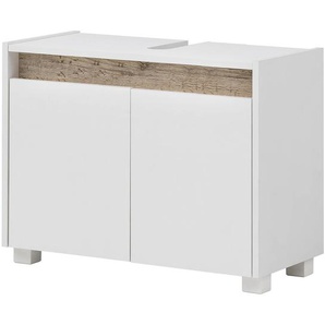 Waschbeckenunterschrank Cosmo 80cm Weiß/Weiß