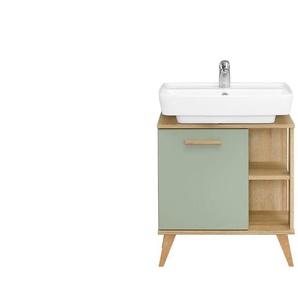 Waschbeckenunterschrank  Dehmsee ¦ grün ¦ Maße (cm): B: 60,5 H: 65