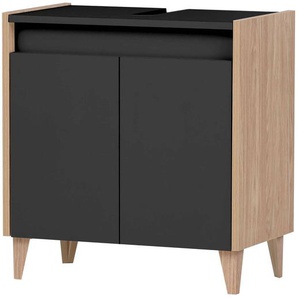 Waschbeckenunterschrank Elba 57cm Grau/Anthrazit