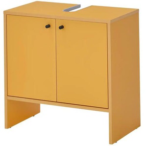 Waschbeckenunterschrank - gelb - Materialmix - 60 cm - 60 cm - cm 35,0 | Möbel Kraft