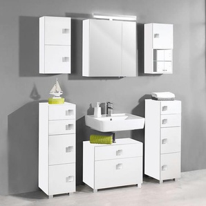 Waschbeckenunterschrank 65 x 53 x 34cm Weiß