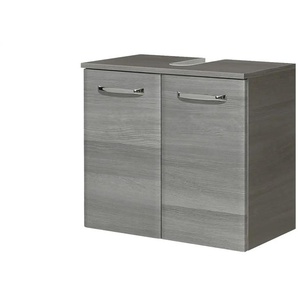 Waschbeckenunterschrank Graphit Struktur Nachbildung Amstetten | grau | 60 cm | 53 cm | cm 33,0 |