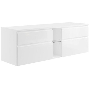 Waschbeckenunterschrank hängend - Weiß - 150 cm - MAGDALENA II