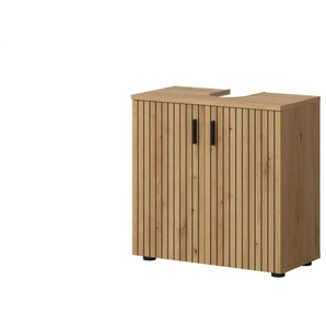 Waschbeckenunterschrank - holzfarben - Materialmix - 60 cm - 59 cm | Möbel Kraft